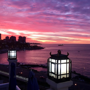 atardecer en la playa