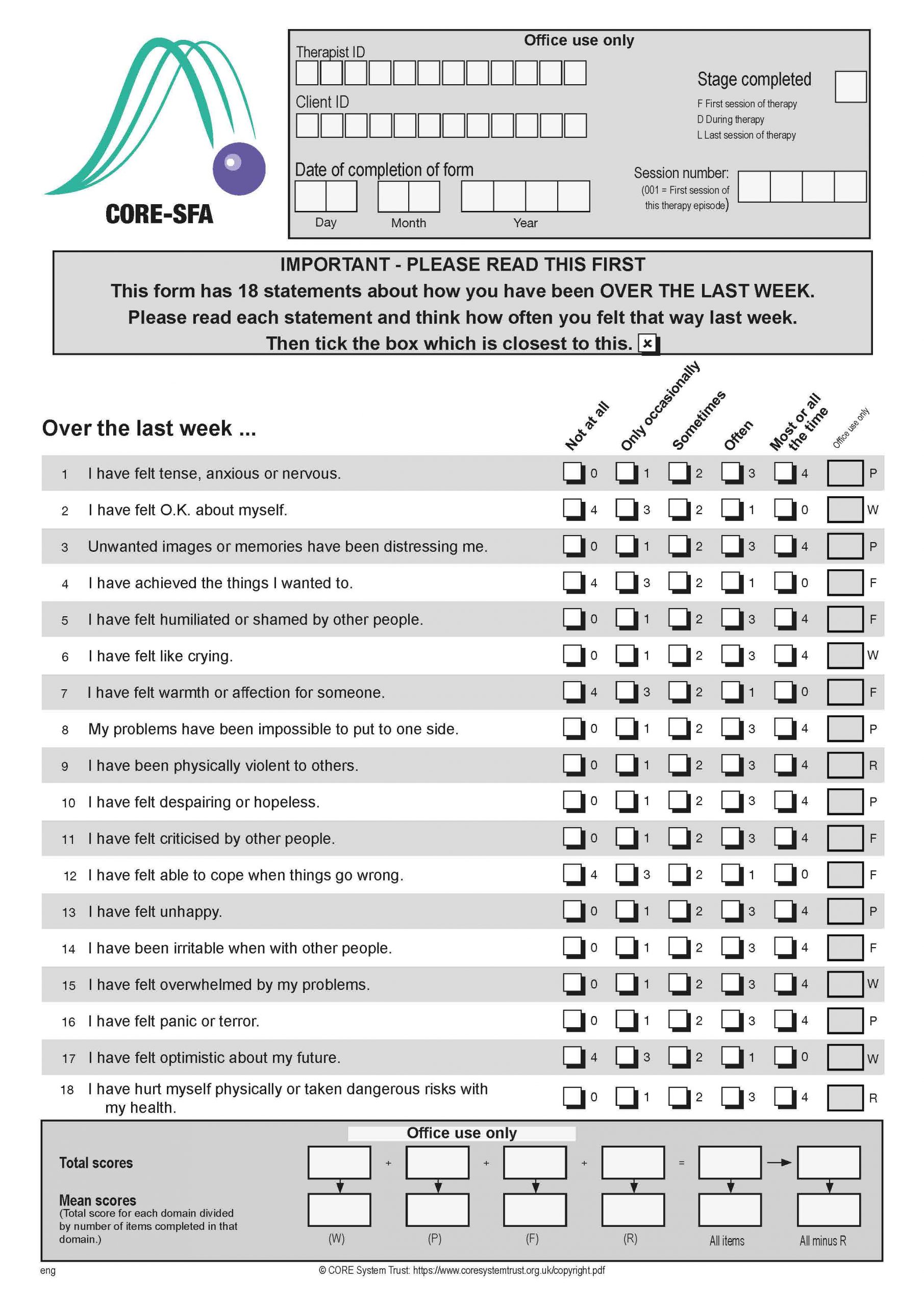 FAQ: I need an image for my thesis : Clinical Outcomes in Routine  Evaluation (and CST)